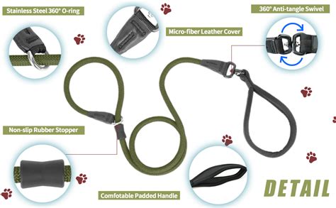 amazon slip lead|dog slip lead with stopper.